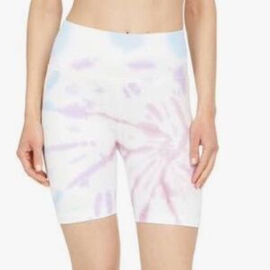 Spiritual Gangster Ribbed Seamless Biker Shorts Pastel Swirl Size XS/S